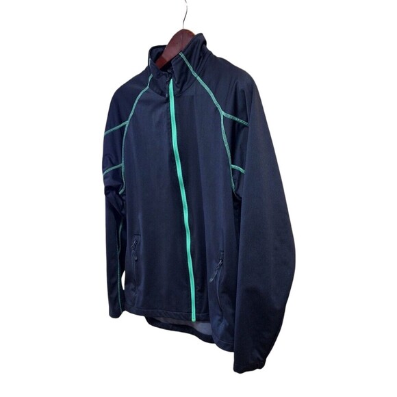 Black Fendt Lightweight Full Zip Jacket Size Large Green Contrast Stitching - Picture 3 of 6